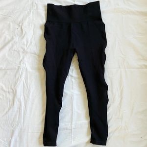 Zyia Black Angle Grid Performance Hi-Rise, LARGE